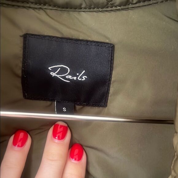 Rails Green Quilted Jacket Womens Small - Picture 4 of 5